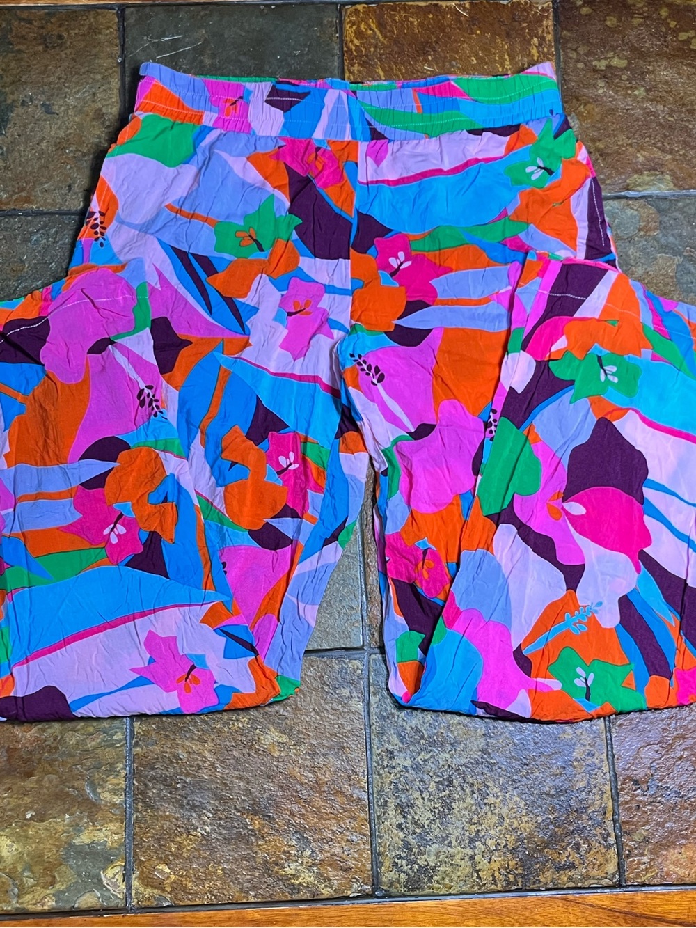 Sanctuary Abstract Floral Wide Leg Pants-Size M